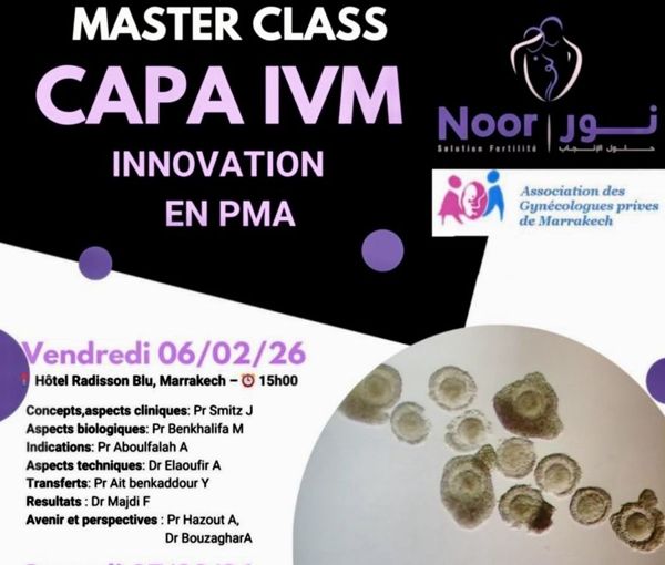 Master Class CAPA IVM — innovation PMA Centre Noor Marrakech, Professeur Johan Smitz
